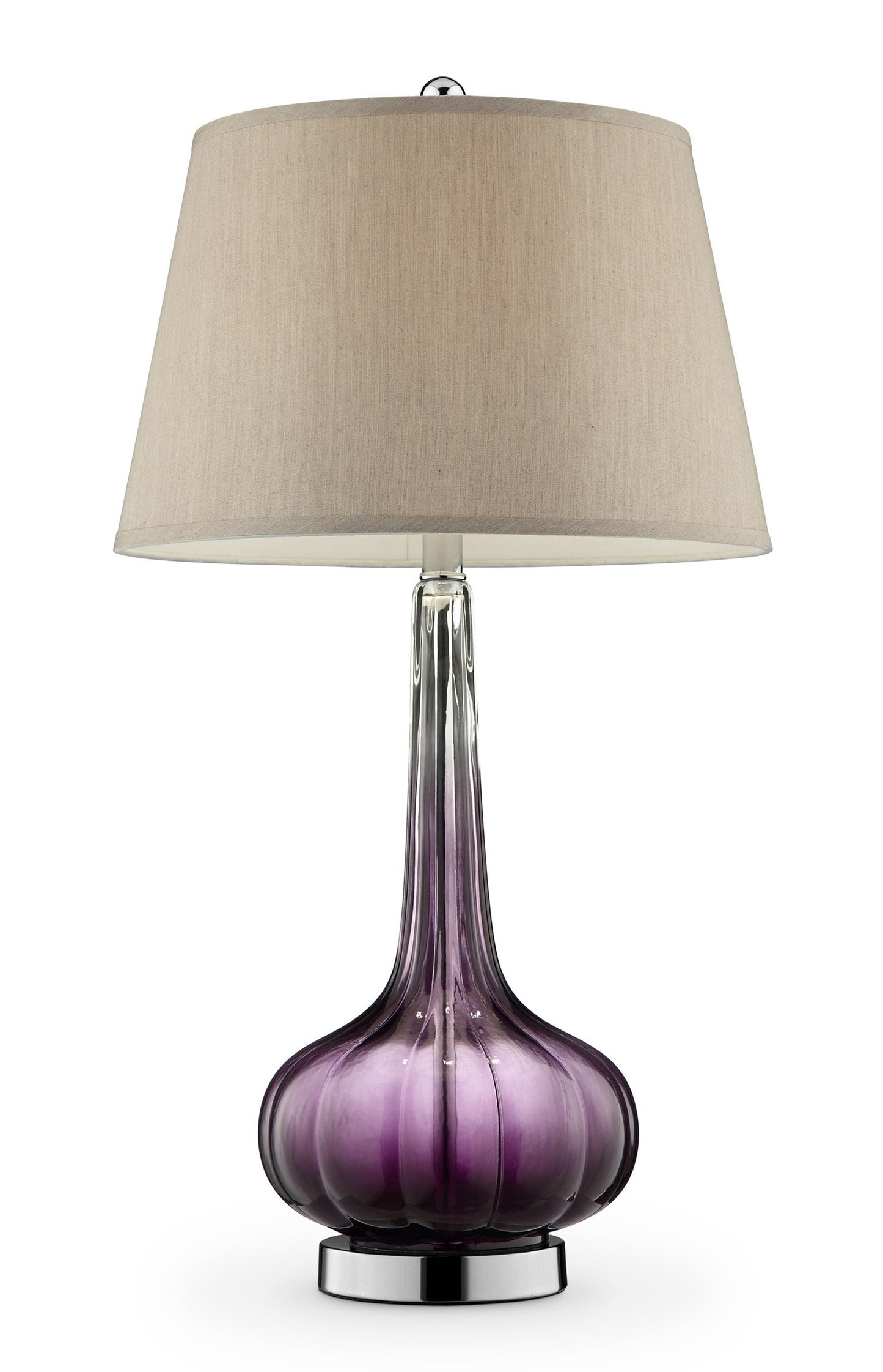 Purple Ombre Glass Goblet Table Lamp By Homeroots | Table Lamps | Modishstore