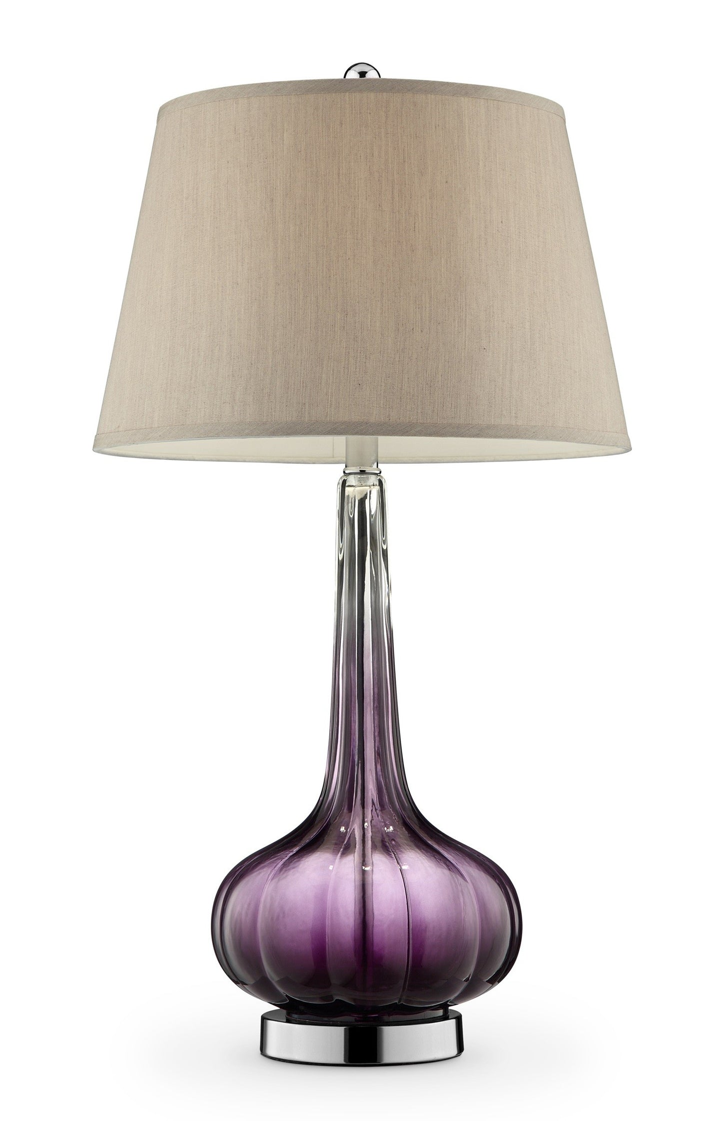 Purple Ombre Glass Goblet Table Lamp By Homeroots | Table Lamps | Modishstore - 2