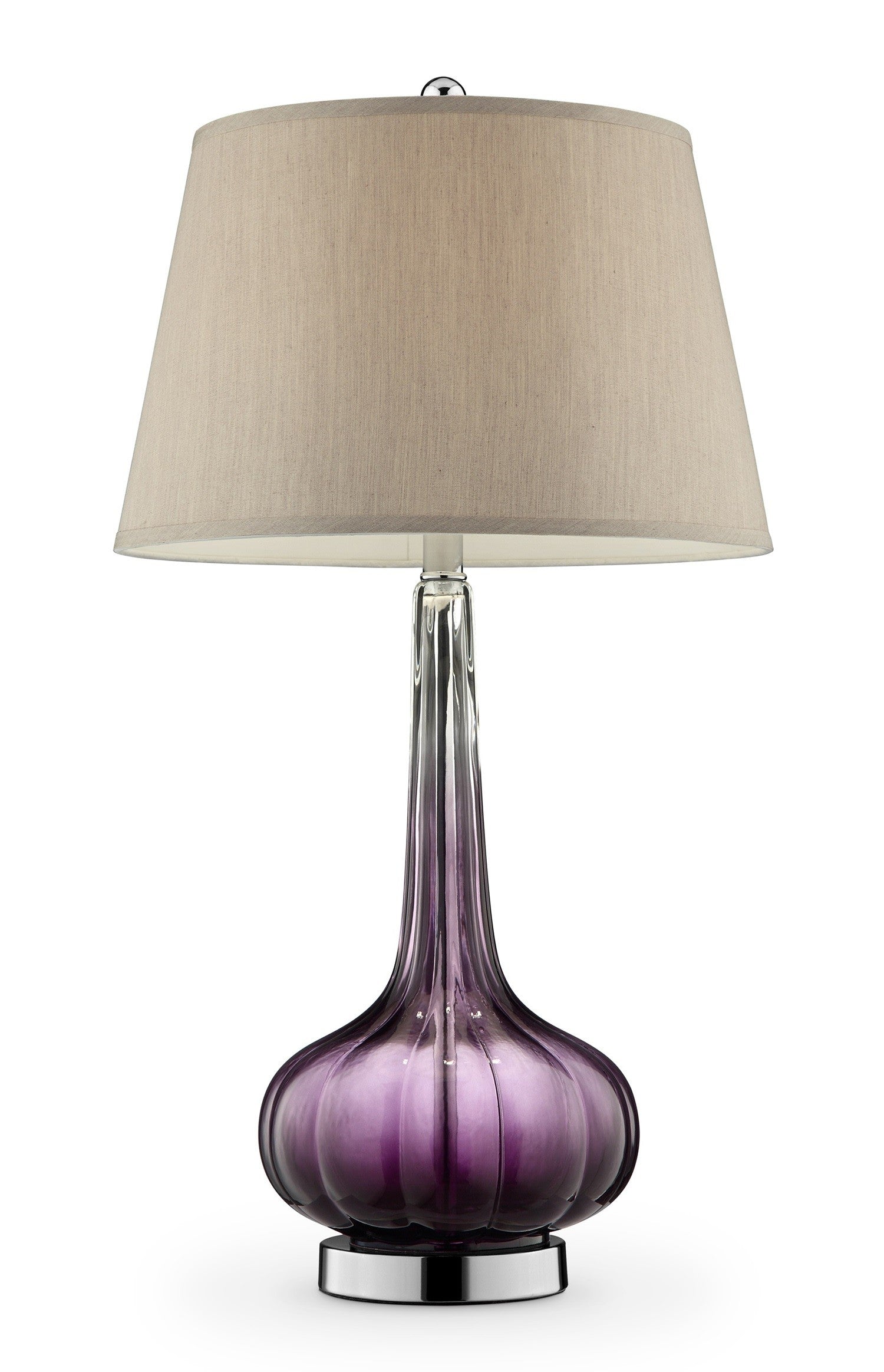 Purple Ombre Glass Goblet Table Lamp By Homeroots | Table Lamps | Modishstore - 2