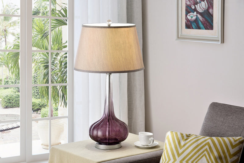 Purple Ombre Glass Goblet Table Lamp By Homeroots | Table Lamps | Modishstore