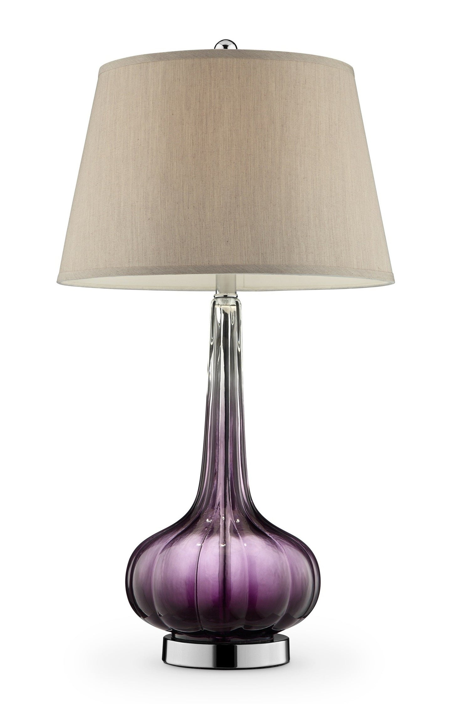 Purple Ombre Glass Goblet Table Lamp By Homeroots | Table Lamps | Modishstore - 3