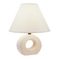Contempo Geo Circle Beige Certamic Table Lamp By Homeroots | Table Lamps | Modishstore