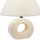 Contempo Geo Circle Beige Certamic Table Lamp By Homeroots | Table Lamps | Modishstore - 3