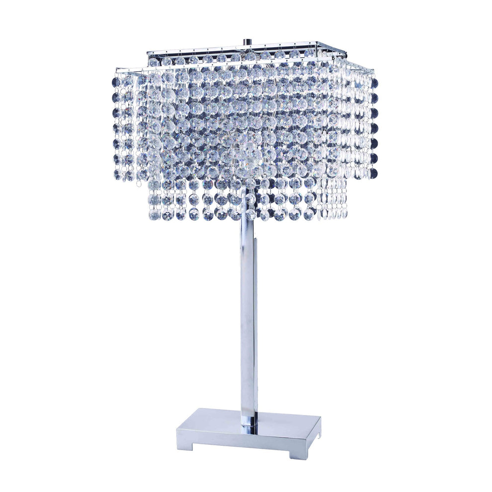 Bling Glam Faux Crystal Rectangular Table Lamp By Homeroots | Table Lamps | Modishstore - 2