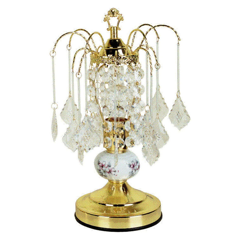 Vintage Gold Floral Chandelier Table Lamp By Homeroots | Table Lamps | Modishstore - 2