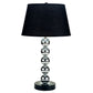 Silver Bauble Table Lamp with Black Shade By Homeroots | Table Lamps | Modishstore