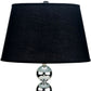 Silver Bauble Table Lamp with Black Shade By Homeroots | Table Lamps | Modishstore - 3
