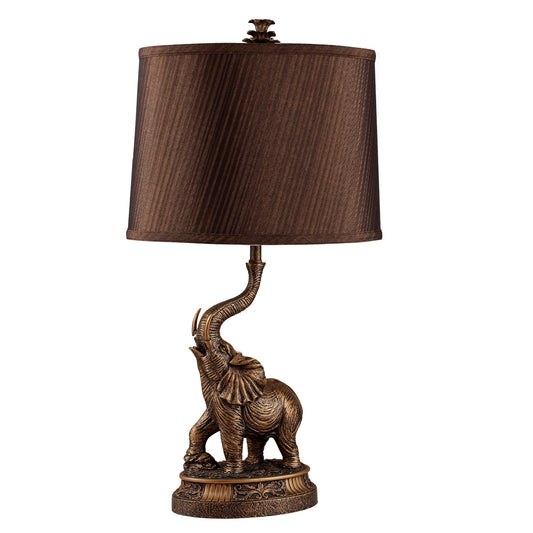 Antiqued Bronze Textured Elephant Table Lamp By Homeroots | Table Lamps | Modishstore