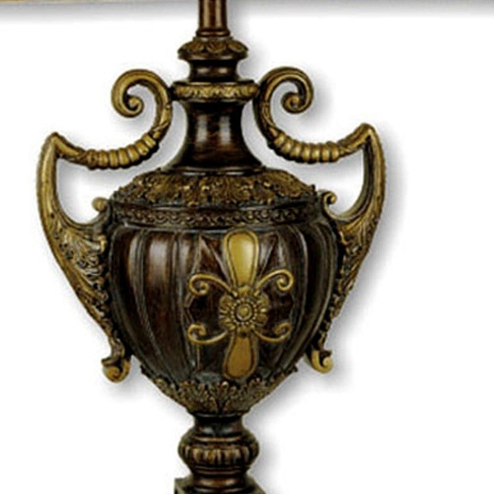 Vintage Ornamental Table Lamp with Beige Shade By Homeroots | Table Lamps | Modishstore - 3