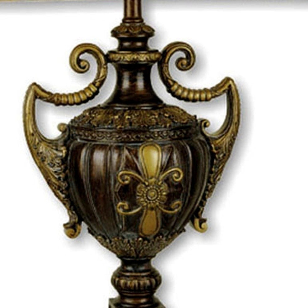 Vintage Ornamental Table Lamp with Beige Shade By Homeroots | Table Lamps | Modishstore - 3