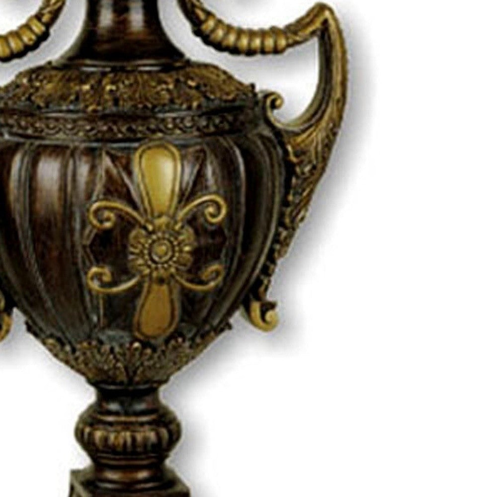 Vintage Ornamental Table Lamp with Beige Shade By Homeroots | Table Lamps | Modishstore - 4