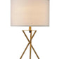 Contemporary Gold Geo Table Lamp with White Shade By Homeroots | Table Lamps | Modishstore - 2