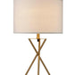 Contemporary Gold Geo Table Lamp with White Shade By Homeroots | Table Lamps | Modishstore - 3
