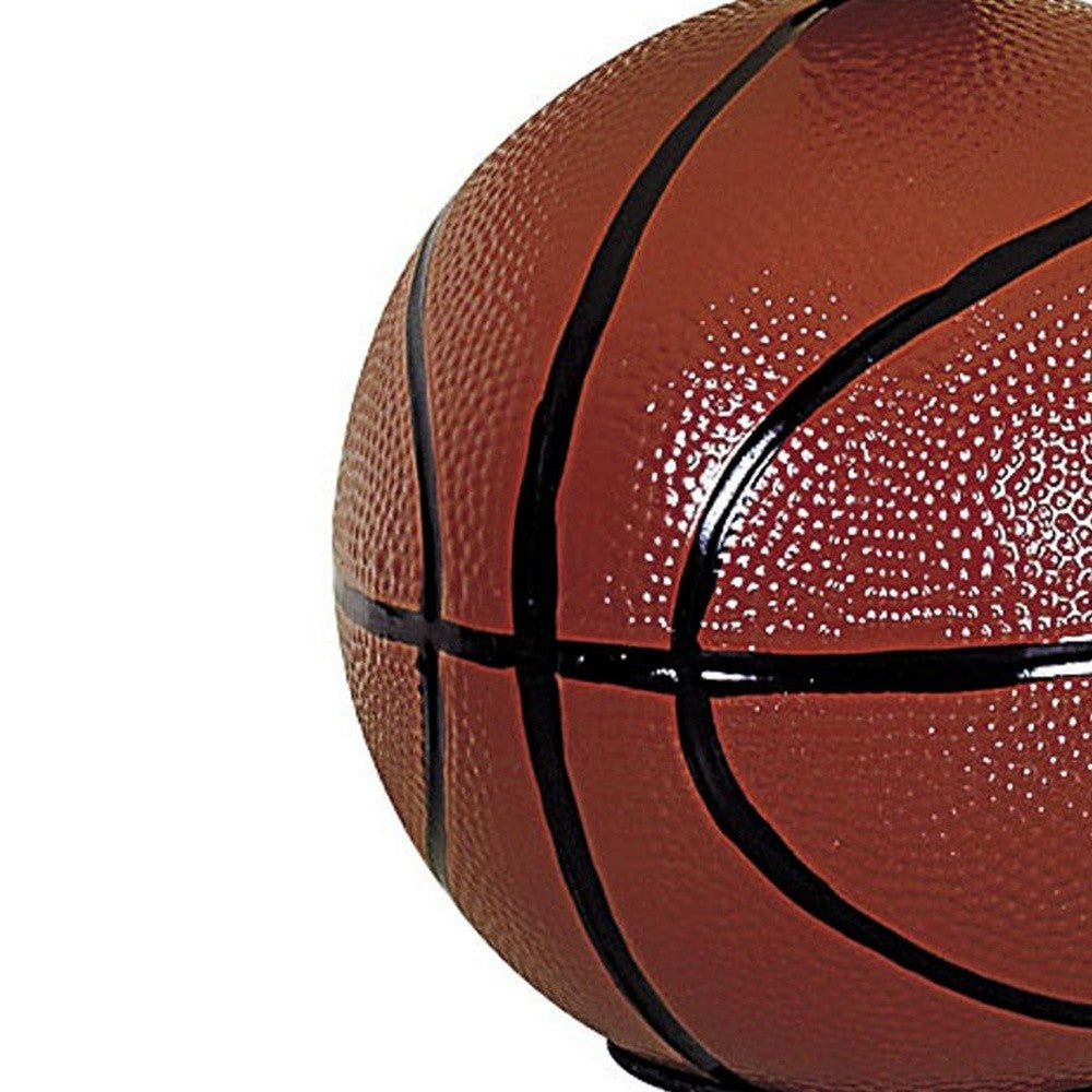 Basketball Shaped Table Lamp with White Shade By Homeroots | Table Lamps | Modishstore - 4
