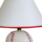 Baseball Shaped Table Lamp with White Shade By Homeroots | Table Lamps | Modishstore - 4
