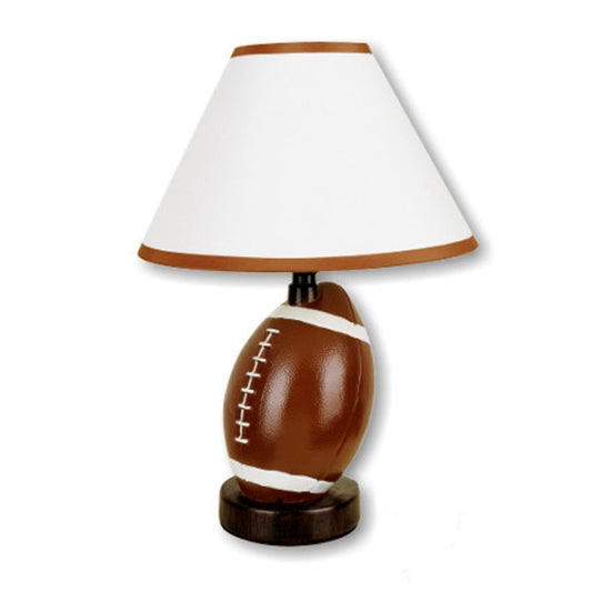 Football Shaped Table Lamp with White Shade By Homeroots | Table Lamps | Modishstore