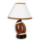 Football Shaped Table Lamp with White Shade By Homeroots | Table Lamps | Modishstore - 2