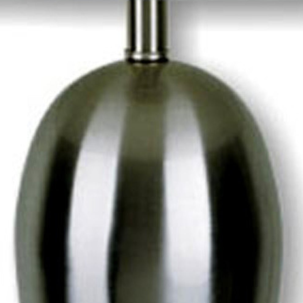29" Nickel Metal Urn Table Lamp With White Classic Empire Shade By Homeroots | Table Lamps | Modishstore - 4