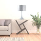 25" White Metal Table Lamp With White Classic Drum Shade By Homeroots | Table Lamps | Modishstore