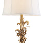 Golden Scroll and Faux Crystal Bling Table Lamp By Homeroots | Table Lamps | Modishstore