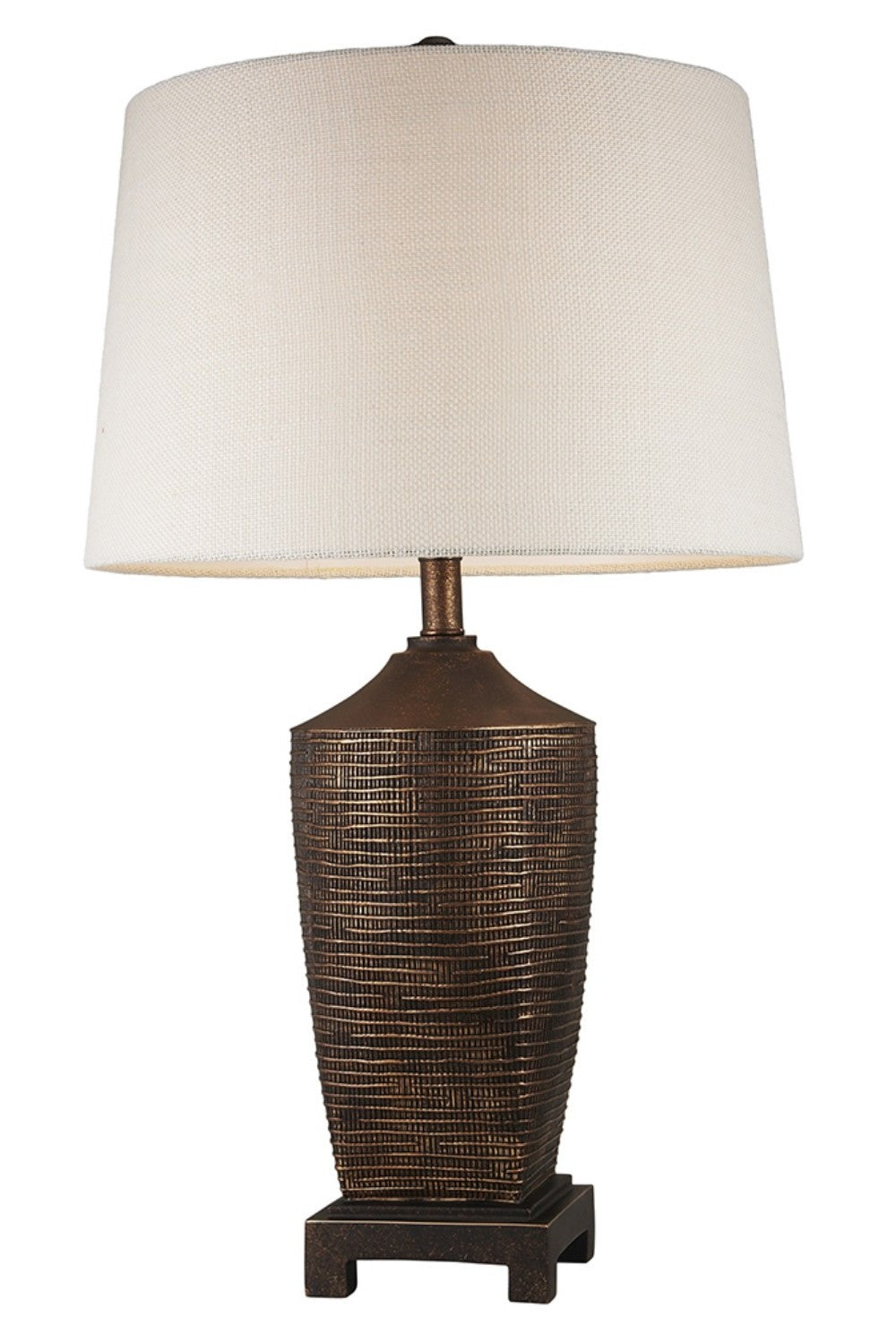 Fantastic Rustic Ribbed Bronze Table Lamp By Homeroots | Table Lamps | Modishstore - 2