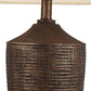 Fantastic Rustic Ribbed Bronze Table Lamp By Homeroots | Table Lamps | Modishstore - 3