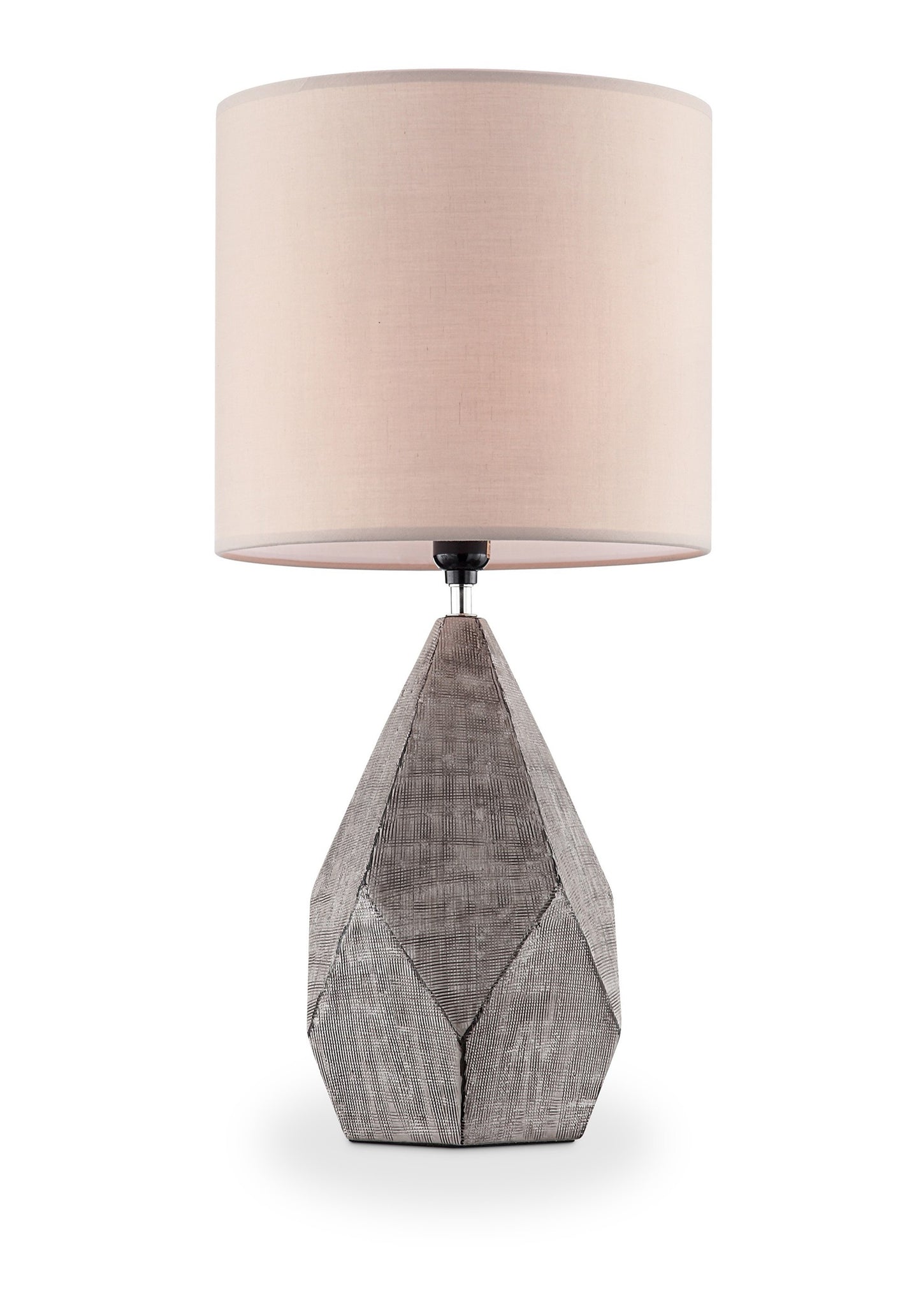 Gray and Black Faceted Table Lamp By Homeroots | Table Lamps | Modishstore - 3