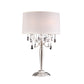 Glam Silver Scroll Chandelier Faux Crystal Table Lamp By Homeroots | Table Lamps | Modishstore - 2