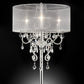 Glam Silver Faux Crystal Accent Table Lamp with See Thru Shade By Homeroots | Table Lamps | Modishstore - 2