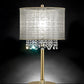 Primo Gold Finish Table Lamp with Crystal Accents and White Shade By Homeroots | Table Lamps | Modishstore - 3
