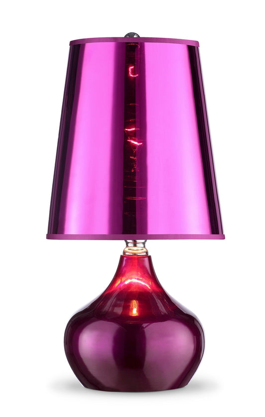ContempoTransparent Luster Pink Table Lamp By Homeroots | Table Lamps | Modishstore