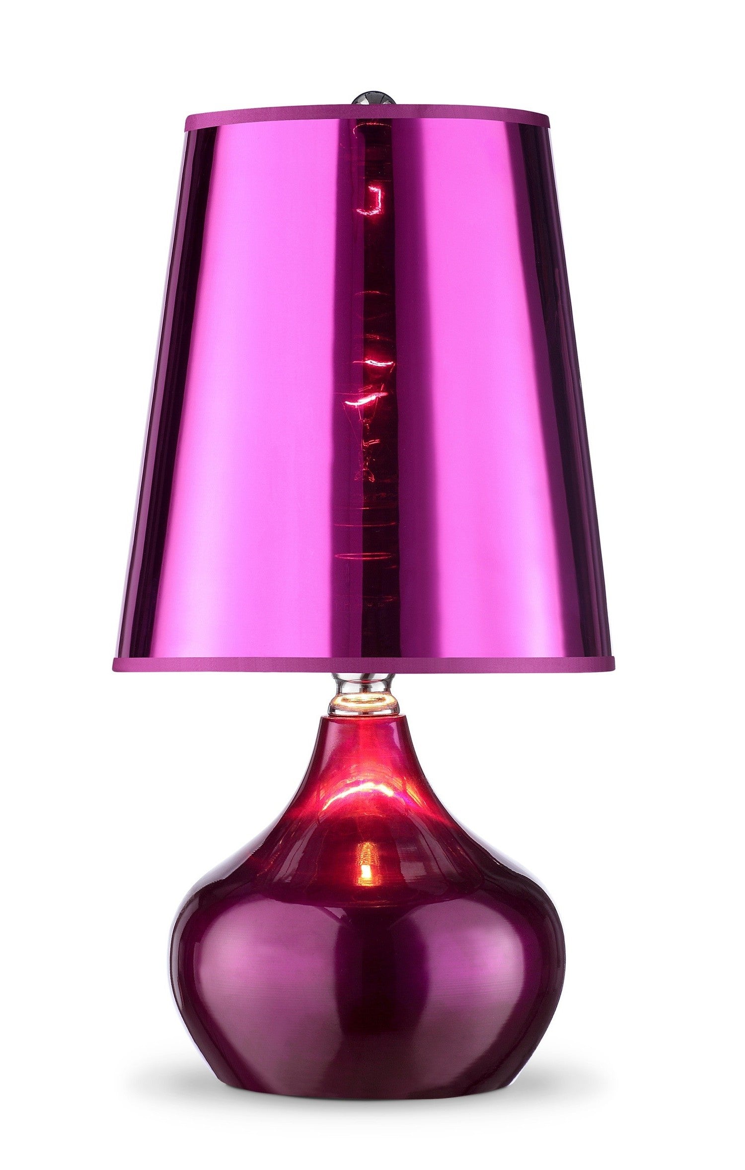 ContempoTransparent Luster Pink Table Lamp By Homeroots | Table Lamps | Modishstore - 2