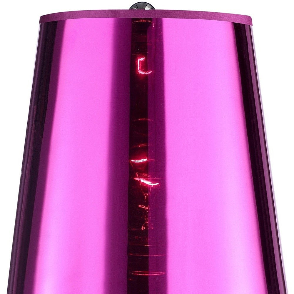 ContempoTransparent Luster Pink Table Lamp By Homeroots | Table Lamps | Modishstore - 3
