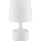 Modern Powder White Table Lamp with Touch Switch By Homeroots | Table Lamps | Modishstore - 2