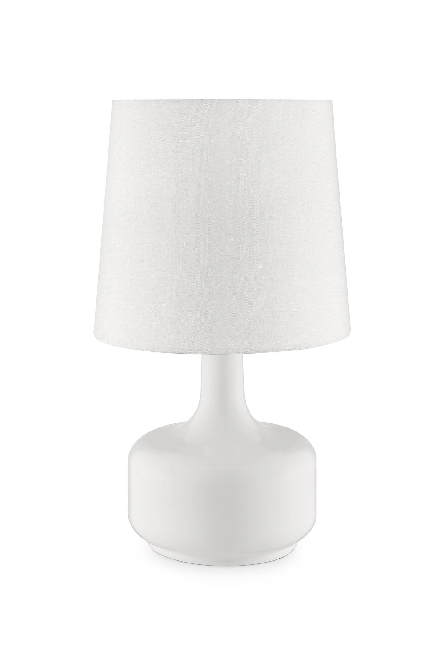 Modern Powder White Table Lamp with Touch Switch By Homeroots | Table Lamps | Modishstore - 2