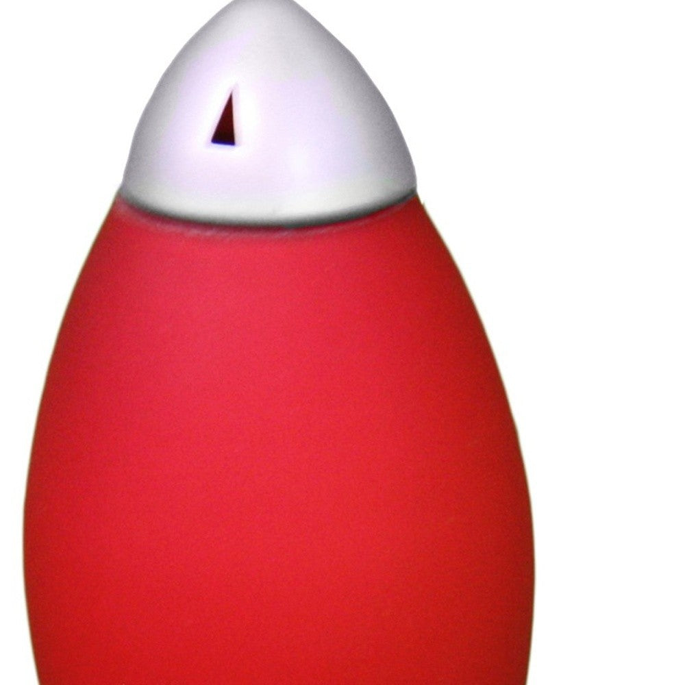 Red and Silver Rocket Shaped Table Lamp By Homeroots | Table Lamps | Modishstore - 3