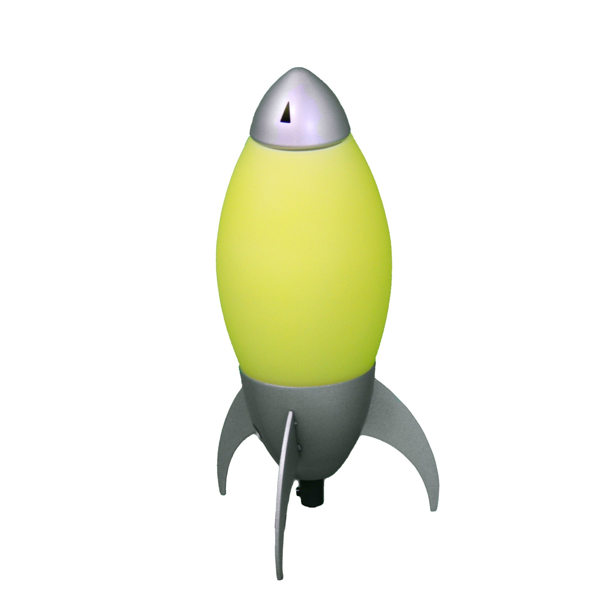 Yellow and Silver Rocket Shaped Table Lamp By Homeroots | Table Lamps | Modishstore