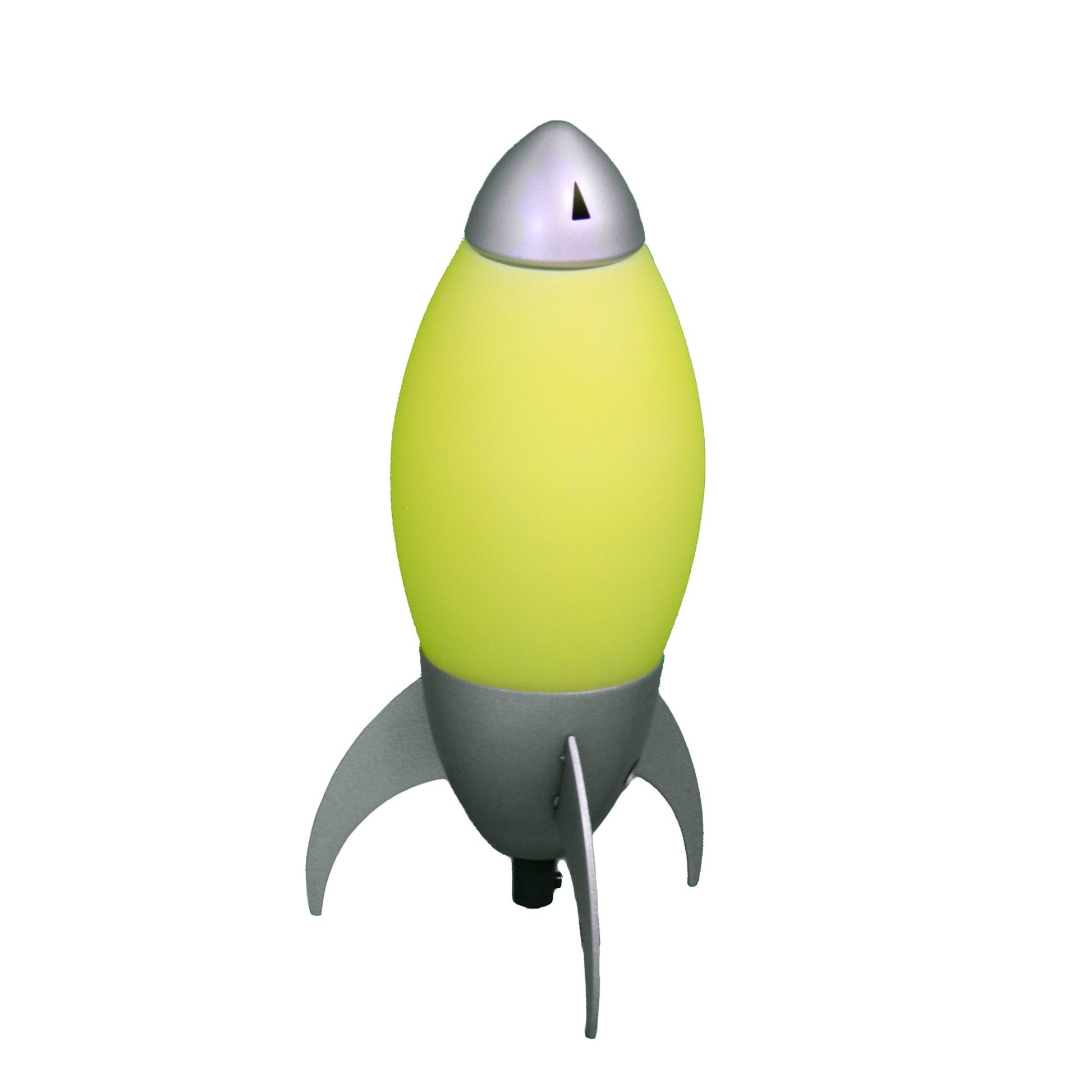 Yellow and Silver Rocket Shaped Table Lamp By Homeroots | Table Lamps | Modishstore - 2