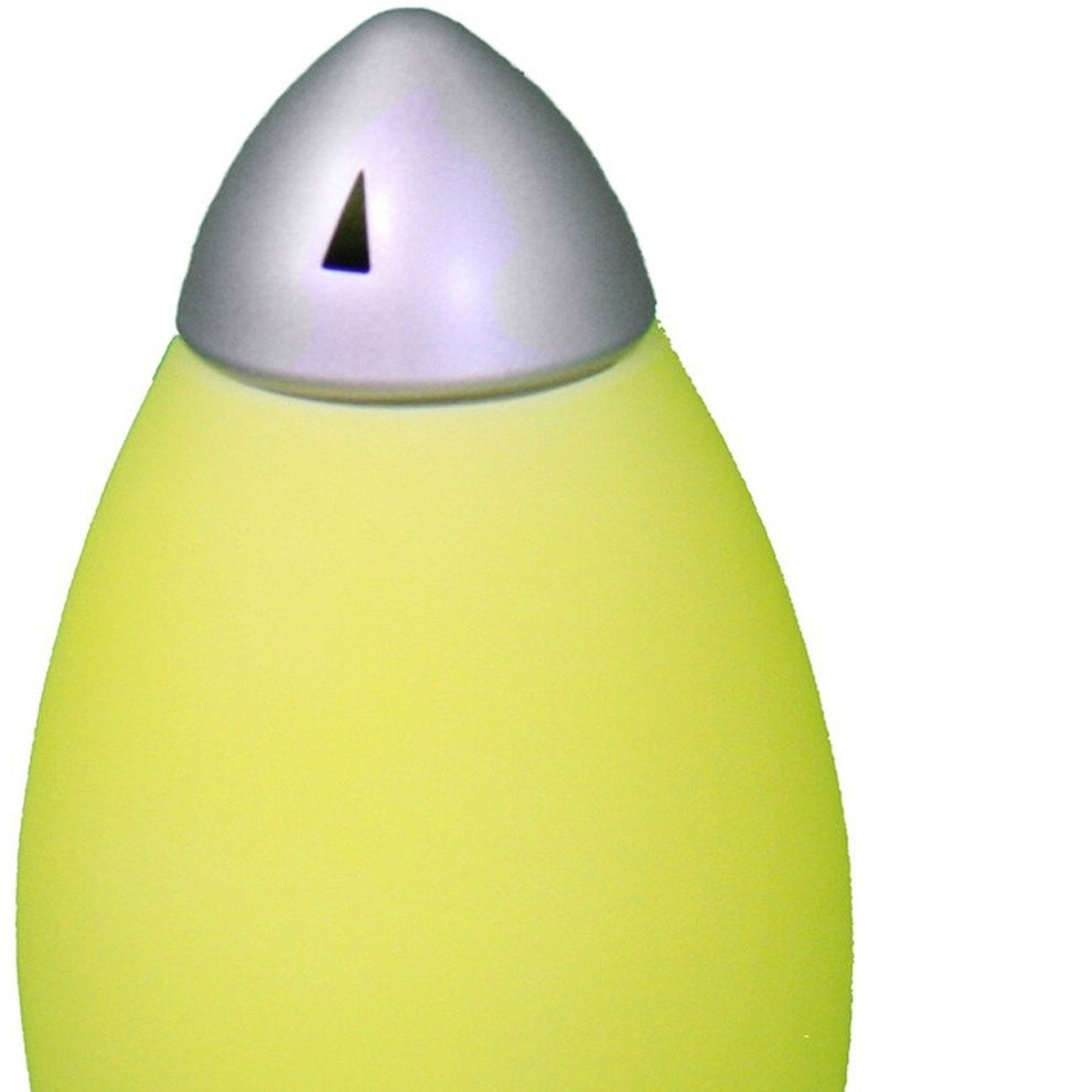 Yellow and Silver Rocket Shaped Table Lamp By Homeroots | Table Lamps | Modishstore - 3