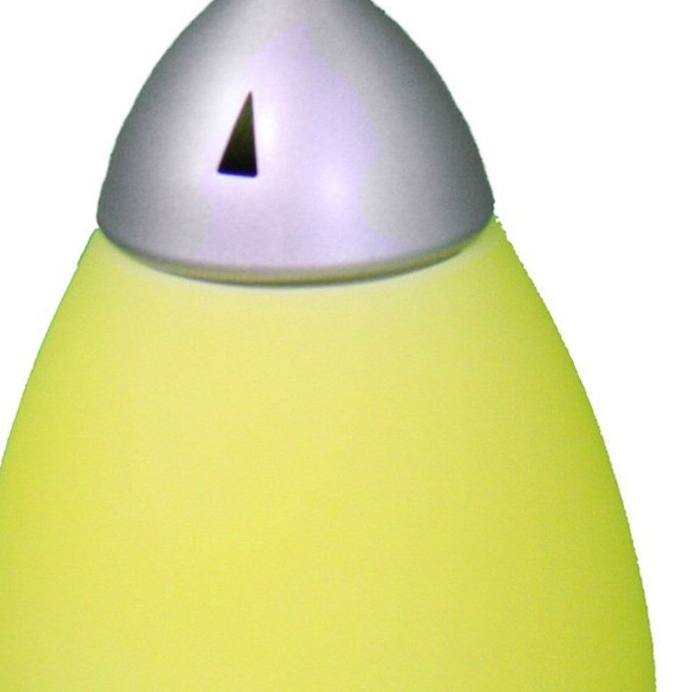 Yellow and Silver Rocket Shaped Table Lamp By Homeroots | Table Lamps | Modishstore - 4