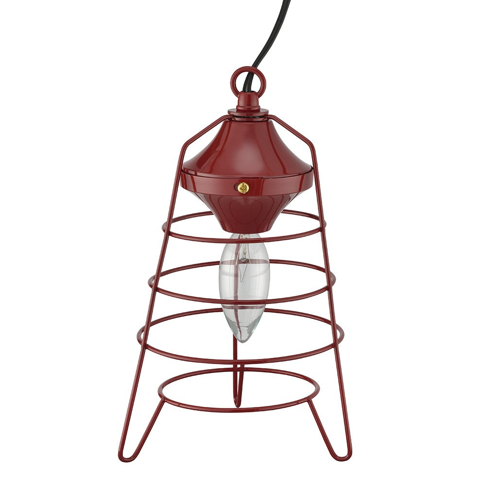 Modern Red Lantern Design Table Lamp By Homeroots | Table Lamps | Modishstore - 2