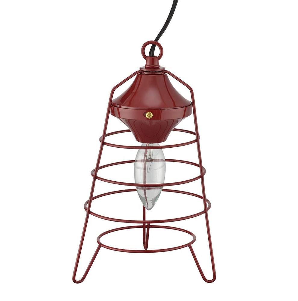 Modern Red Lantern Design Table Lamp By Homeroots | Table Lamps | Modishstore - 2
