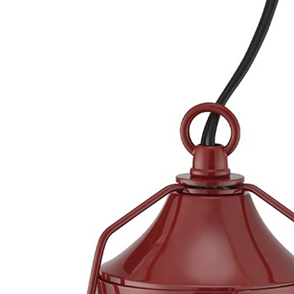 Modern Red Lantern Design Table Lamp By Homeroots | Table Lamps | Modishstore - 5