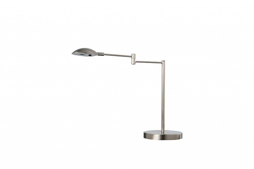 Minimalist Silver Metal Swing Arm Desk Lamp By Homeroots | Desk Lamps | Modishstore - 2