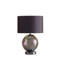 19" Iridescent Glass Globe Table Lamp With Gray Classic Drum Shade By Homeroots | Table Lamps | Modishstore