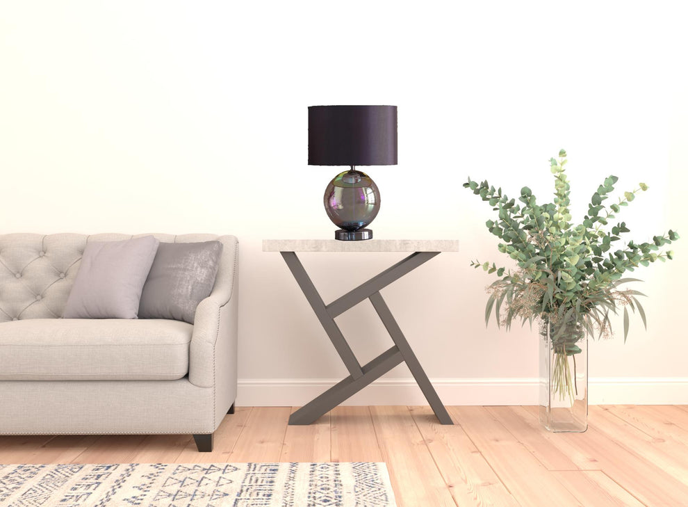 19" Iridescent Glass Globe Table Lamp With Gray Classic Drum Shade By Homeroots | Table Lamps | Modishstore - 6
