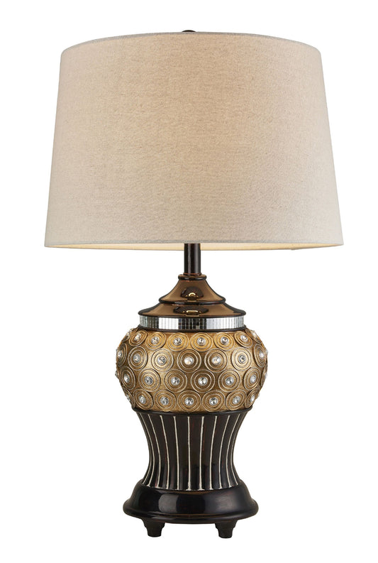 Glitzy Gold Bejeweled Table Lamp By Homeroots | Table Lamps | Modishstore