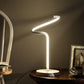 18" White Curvy Spiral LED Table Lamp By Homeroots | Table Lamps | Modishstore