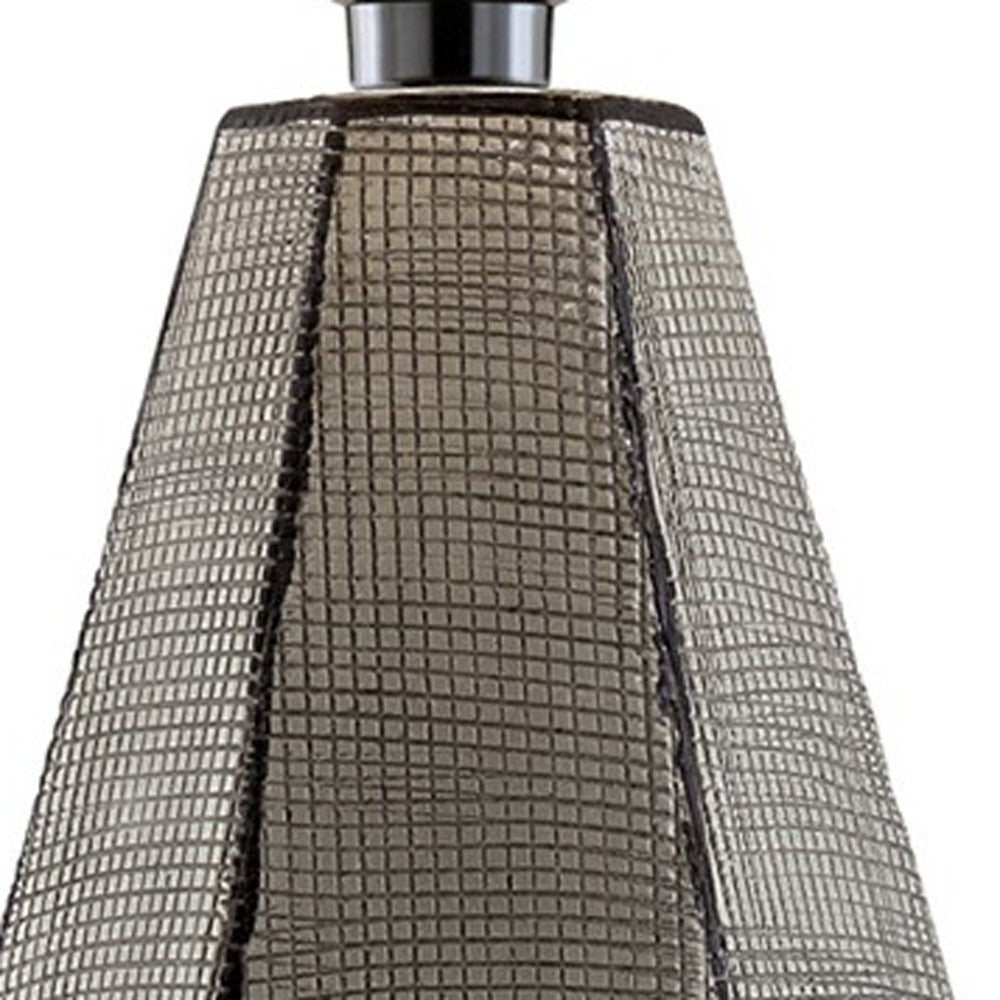 Set of Two Grey and Black Faceted Table Lamps By Homeroots | Table Lamps | Modishstore - 5