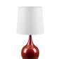 Minimalist Burgundy Table Lamp with Touch Switch By Homeroots | Table Lamps | Modishstore